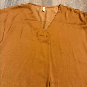 Rust V-Neck Top